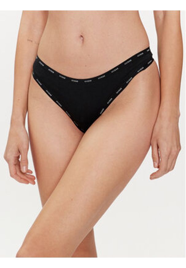 Guess Komplet 3 par stringów O4GG13 K6YW1 Czarny. Kolor: czarny. Materiał: bawełna