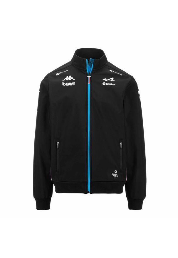 Kappa - Dziecięca bluza dresowa Alpine F1 Amdacy 2024. Kolor: wielokolorowy, czarny, czerwony, różowy. Materiał: dresówka. Sezon: zima