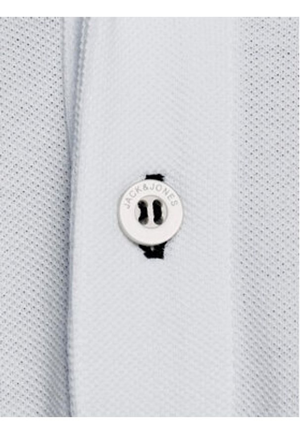 Jack & Jones Polo Paulos 12136668 Biały Slim Fit. Typ kołnierza: polo. Kolor: biały. Materiał: bawełna