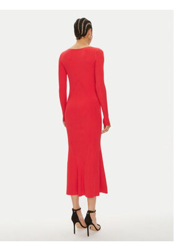 Pinko Sukienka dzianinowa Aloe Abito 102800 A170 Czerwony Slim Fit. Kolor: czerwony. Materiał: syntetyk