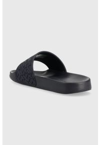 TOMMY HILFIGER - Tommy Hilfiger klapki TH MONOGRAM POOL SLIDE damskie kolor granatowy FW0FW06987. Kolor: niebieski. Materiał: materiał. Wzór: gładki #3