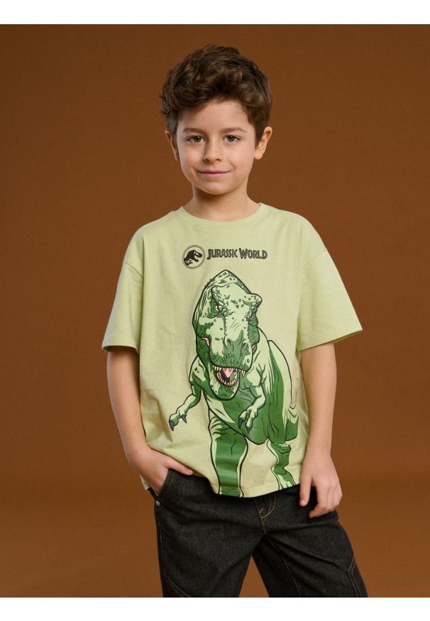 Sinsay - Koszulka Jurassic World - zielony. Kolor: zielony