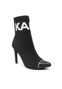 Karl Lagerfeld - KARL LAGERFELD Botki KL31361A Czarny. Kolor: czarny. Materiał: materiał
