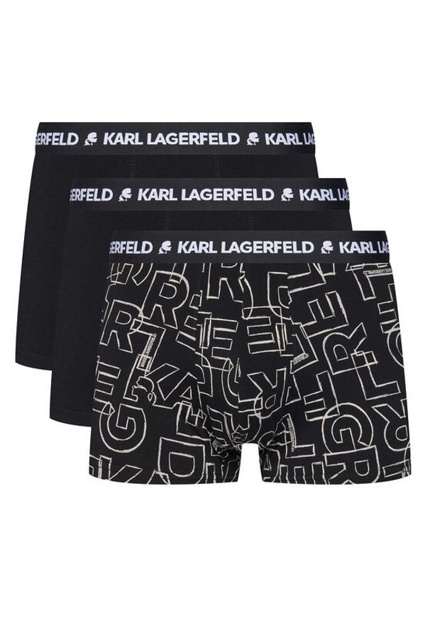 Karl Lagerfeld - KARL LAGERFELD Komplet 3 par bokserek A3M47014 Czarny. Kolor: czarny. Materiał: bawełna