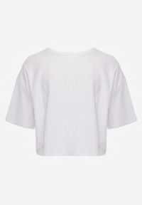 Born2be - Biały Krótki T-shirt Oversize Lilu. Okazja: na co dzień. Kolor: biały. Materiał: tkanina, bawełna. Długość: krótkie. Sezon: lato, wiosna. Styl: elegancki, casual #7
