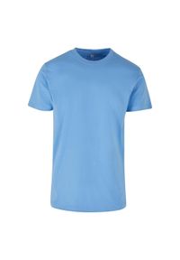 BUILD YOUR BRAND - Bawełniana Koszulka Unisex Dla Dorosłych Z Okrągłym Dekoltem. Kolor: niebieski. Materiał: bawełna. Sport: turystyka piesza