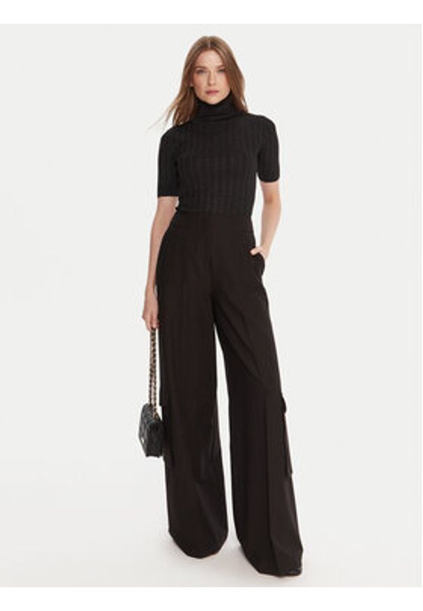 Gaudi Golf 521FD53033 Czarny Slim Fit. Typ kołnierza: golf. Kolor: czarny. Materiał: syntetyk