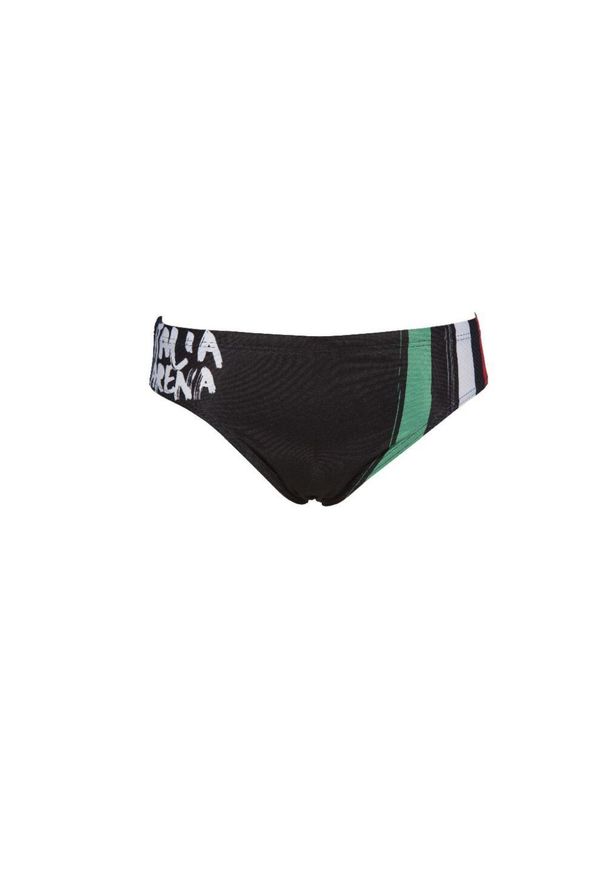 Kąpielówki slipy męskie na basen Arena Country Brief Italy Flag. Kolor: czarny, zielony, biały, wielokolorowy