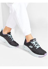 skechers - Skechers Sneakersy Skechers Arch Fit Comfy Wave Szary. Kolor: szary. Materiał: materiał