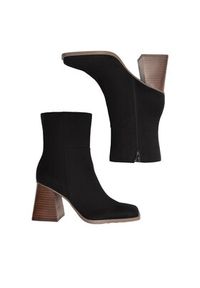 Nine West Botki KASIM ZR117-2 Czarny. Kolor: czarny. Materiał: materiał #4