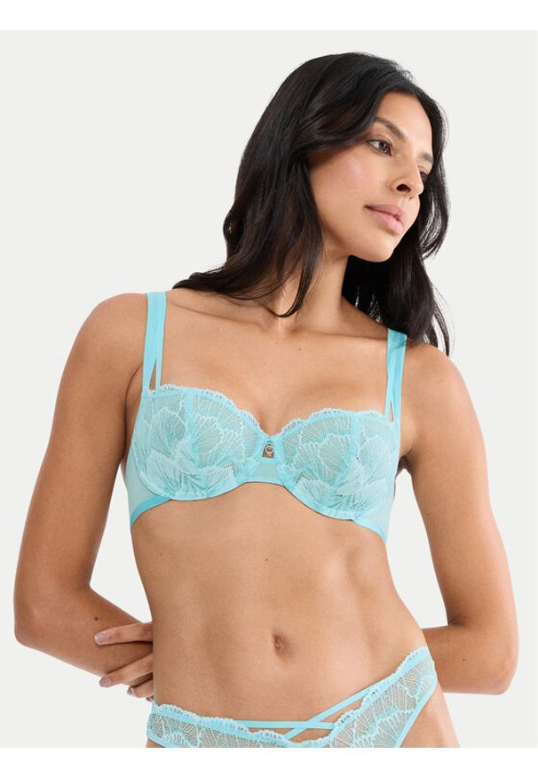 Triumph Biustonosz balkonetka Palina Moonlight Kiss 10224870 Turkusowy. Kolor: turkusowy. Materiał: syntetyk