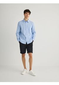 Reserved - Szorty chino slim - czarny. Kolor: czarny. Materiał: bawełna, tkanina