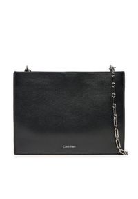 Calvin Klein Torebka Ck Night Square Crossbody K60K612794 Czarny. Kolor: czarny. Materiał: skórzane