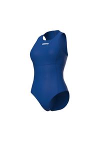 Damski kostium kąpielowy 1-częściowy Arena Team Solid. Kolor: niebieski, biały, wielokolorowy