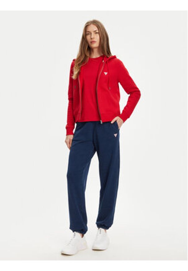 Guess Spodnie dresowe W5YB65 KCXQ1 Granatowy Regular Fit. Kolor: niebieski. Materiał: bawełna