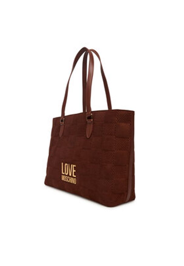 Love Moschino - LOVE MOSCHINO Torebka JC4123PP0NKB120A Brązowy. Kolor: brązowy. Materiał: skórzane