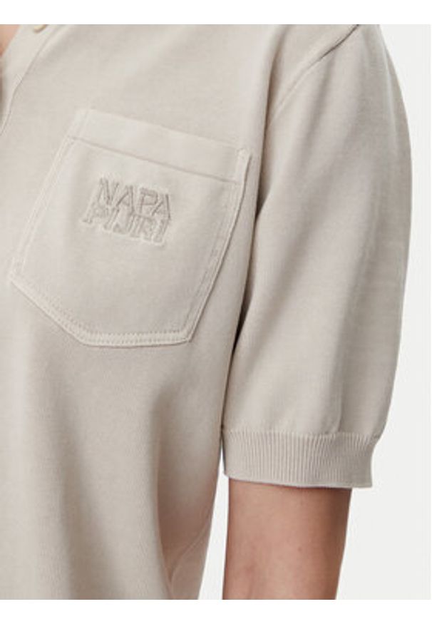 Napapijri Polo NP0A4IFJ Beżowy Regular Fit. Typ kołnierza: polo. Kolor: beżowy. Materiał: bawełna