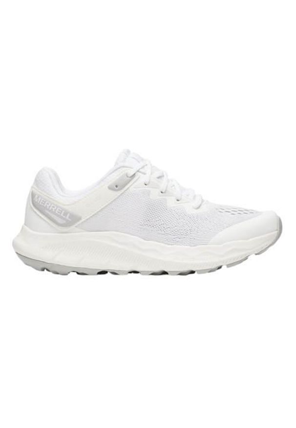 Buty do biegania damskie Merrell Antora 4. Zapięcie: sznurówki. Kolor: biały. Materiał: guma, syntetyk, tkanina, materiał. Szerokość cholewki: normalna. Sport: bieganie