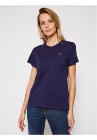 Levi's® T-Shirt The Perfect 39185-0129 Granatowy Regular Fit. Kolor: niebieski. Materiał: bawełna