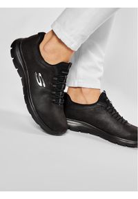skechers - Skechers Sneakersy Itz Bazik 88888301/BBK Czarny. Kolor: czarny. Materiał: skóra #1