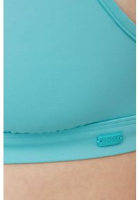 Roxy biustonosz kąpielowy kolor turkusowy lekko usztywniona miseczka. Kolor: turkusowy. Materiał: włókno, materiał #3