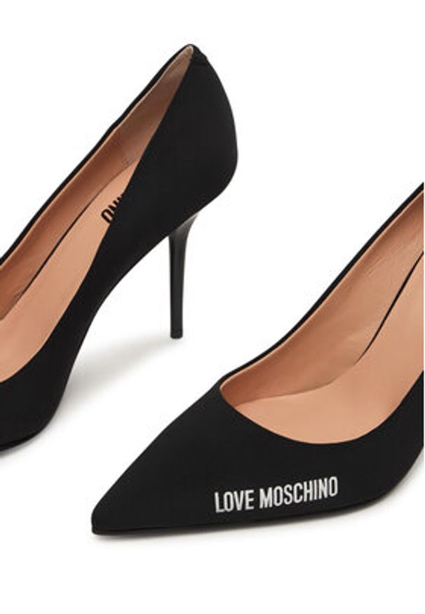 Love Moschino - LOVE MOSCHINO Szpilki JA10299G0OIM0000 Czarny. Kolor: czarny. Materiał: materiał. Obcas: na szpilce