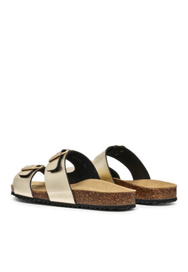 Geox Klapki D Brionia D35LSL 000BN C2012 Złoty. Kolor: złoty. Materiał: skóra