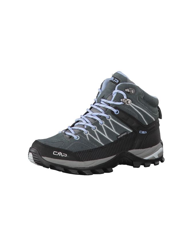 Damskie buty trekkingowe CMP Rigel Waterproof. Kolor: szary. Materiał: skóra, materiał, syntetyk. Szerokość cholewki: normalna