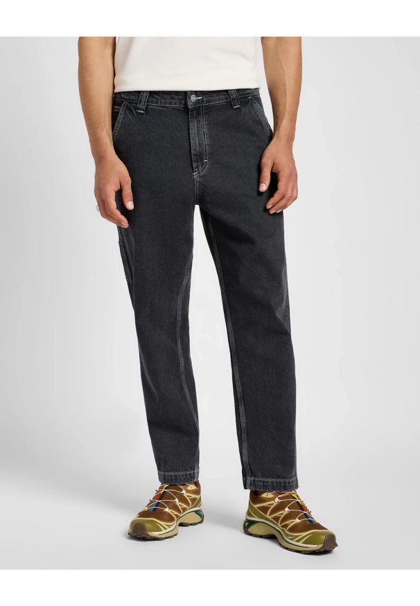 Lee - LEE MĘSKIE SPODNIE JEANSOWE CARPENTER BLACK STONE 112355778 L75K015943