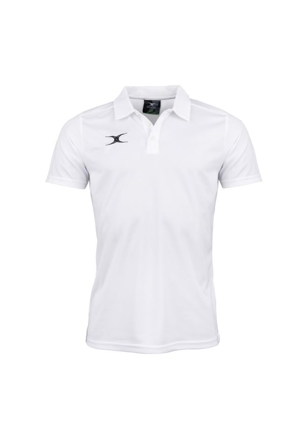 GILBERT - Dziecięca koszulka polo Gilbert Photon II. Typ kołnierza: polo. Kolor: biały. Styl: młodzieżowy
