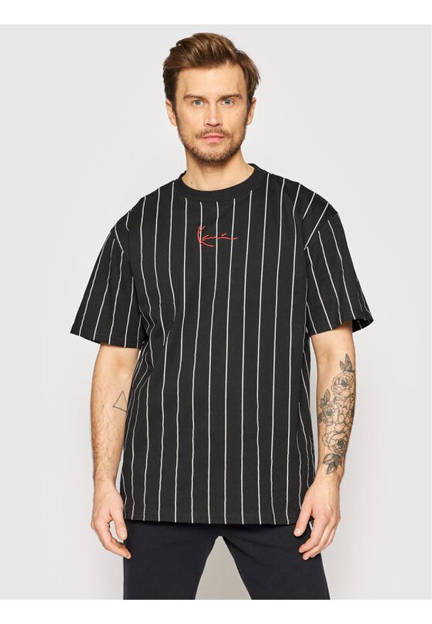 Karl Kani T-Shirt Signature Pinstripe 6030153 Czarny Regular Fit. Kolor: czarny. Materiał: bawełna