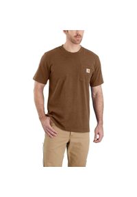 Koszulka sportowa męska T-shirt Carhartt Heavyweight Pocket K87. Kolor: brązowy