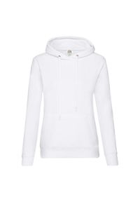 FRUIT OF THE LOOM - Bluza Damska Z Kapturem. Typ kołnierza: kaptur. Kolor: biały