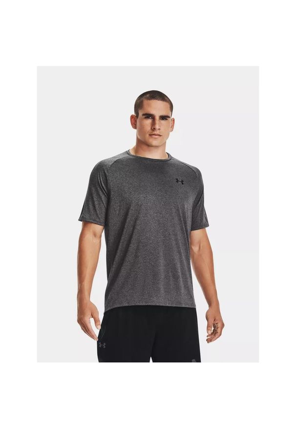 Koszulka fitness męska Under Armour Tech 2.0. Kolor: szary. Materiał: poliester. Długość rękawa: krótki rękaw. Długość: krótkie. Sport: fitness