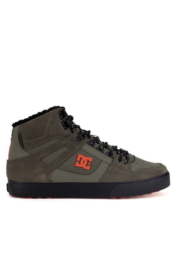 DC Shoes Sneakersy PURE HIGH-TOP WC WNT ADYS400047-DOO Zielony. Kolor: zielony. Materiał: zamsz, skóra