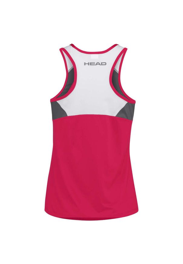 Head - Koszulka bez rękawów dla dziewczynek CLUB 22 Tank Top. Kolor: różowy. Materiał: jersey, poliester, materiał. Długość rękawa: bez rękawów. Sport: tenis