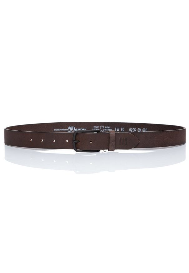 Tom Tailor - TOM TAILOR PASEK SKÓRZANY TM0206R69 690 35mm Gürtel Q.1869. Materiał: skóra. Styl: klasyczny