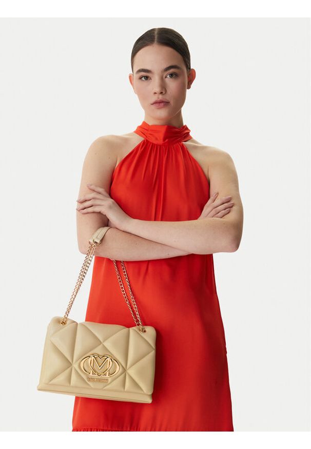 Love Moschino - LOVE MOSCHINO Torebka JC4041PP1OLC0129 Beżowy. Kolor: beżowy. Materiał: skórzane