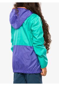 columbia - Kurtka wiatrówka dziewczęca Columbia Back Bowl Hooded Windbreaker. Kolor: zielony