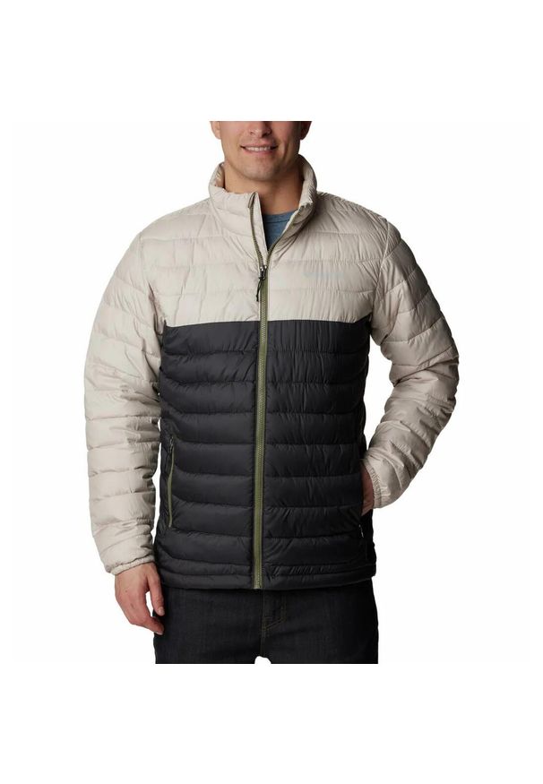 columbia - Kurtka Turystyczna Puchowa Męska Columbia Powder Lite Jacket. Kolor: biały, wielokolorowy, beżowy, czarny. Materiał: puch