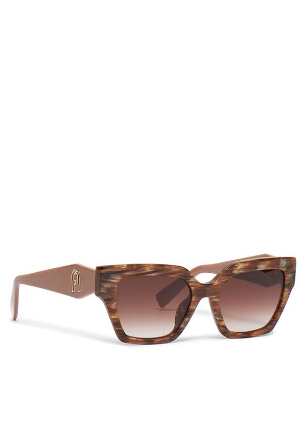 Furla Okulary przeciwsłoneczne WD00122 BX3774 3211S Brązowy. Kolor: brązowy