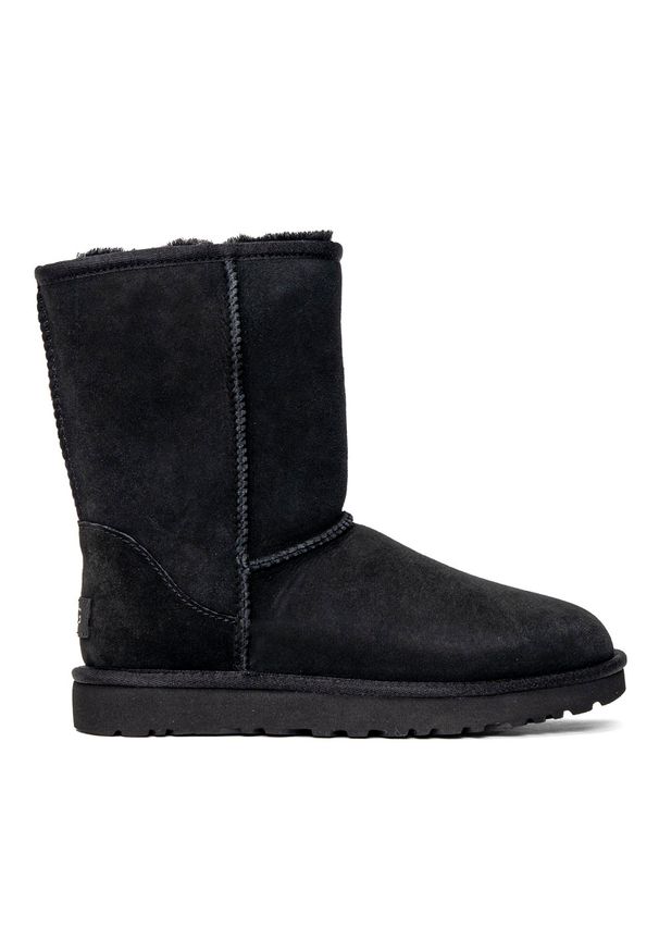 Ugg - Buty zimowe damskie UGG W Classic Mini Short II (1016223-BLK). Okazja: na plażę. Kolor: czarny. Materiał: materiał. Sezon: zima. Styl: młodzieżowy