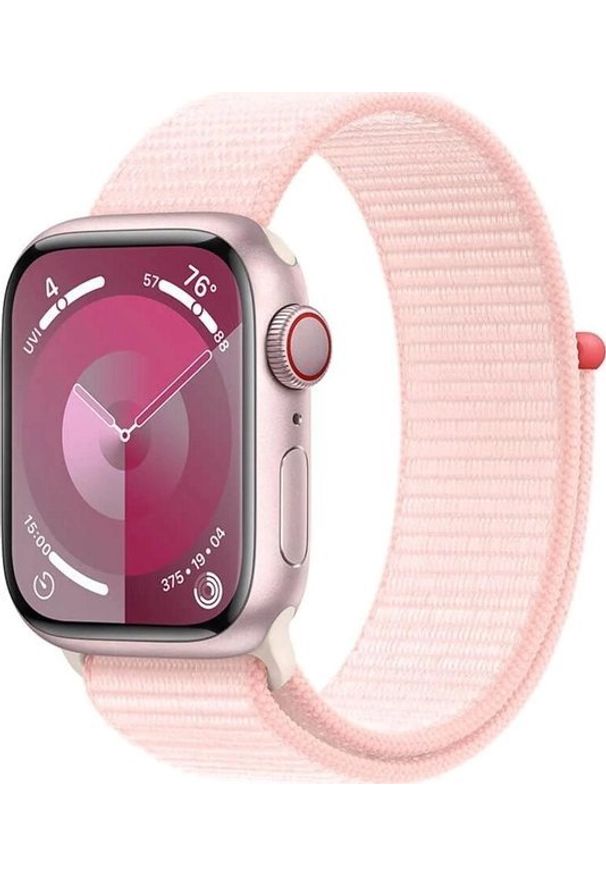 APPLE - Smartwatch Apple Watch 9 GPS + Cellular 41mm Pink Alu Sport Loop Różowy (MRJ13QP/A). Rodzaj zegarka: smartwatch. Kolor: różowy. Styl: sportowy