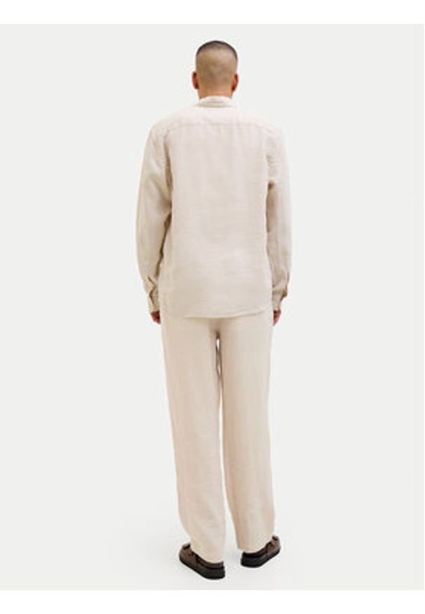 Jack & Jones Chinosy St. Karl 12253120 Beżowy Loose Leg. Kolor: beżowy. Materiał: len