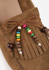 Born2be - Ciemnobeżowe Mokasyny VICES z Wkładką ze Skóry Naturalnej i Ozdobnymi Koralikami Neni. Okazja: na co dzień. Kolor: beżowy. Materiał: skóra. Styl: casual, klasyczny, elegancki #3