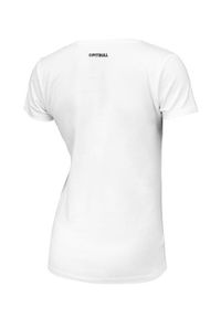 PITBULL - Koszulka bawełniana sportowy t-shirt dla dorosłych Slim Fit Small Logo. Kolor: biały. Materiał: bawełna