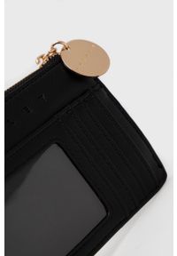 Sisley portfel damski kolor czarny. Kolor: czarny. Materiał: materiał. Wzór: gładki