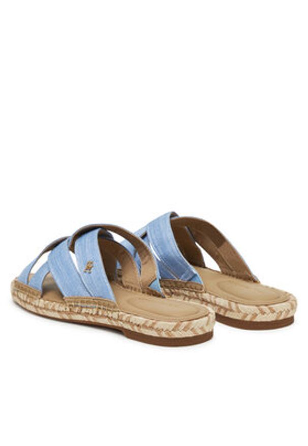 TOMMY HILFIGER - Tommy Hilfiger Espadryle Chambray Espadrille Mule FW0FW08501 Niebieski. Kolor: niebieski. Materiał: materiał