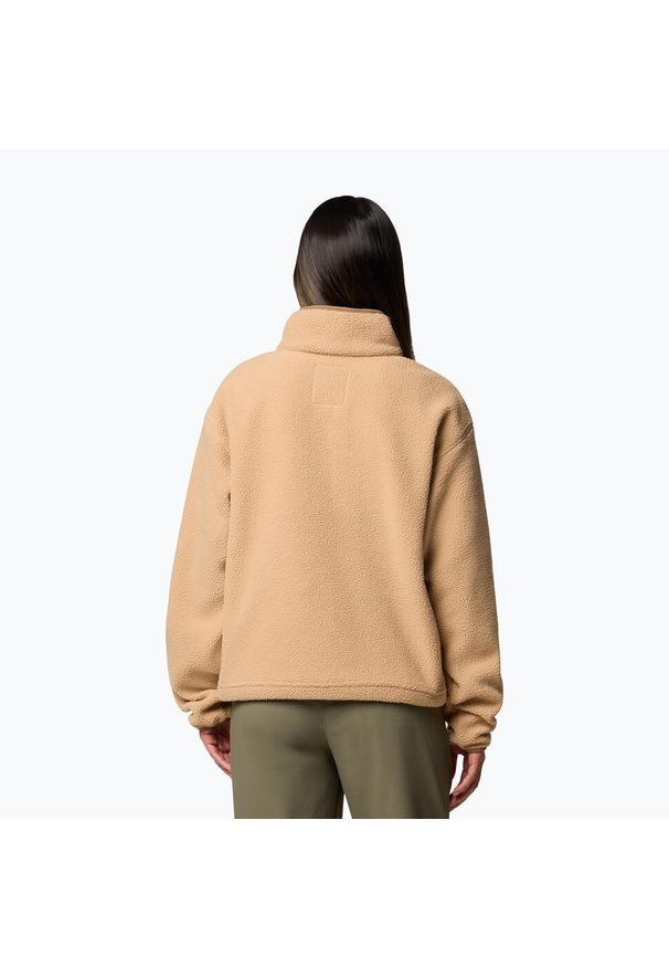 columbia - Bluza polarowa damska Columbia Helvetia II Cropped Half Snap Fleece. Kolor: beżowy. Materiał: polar