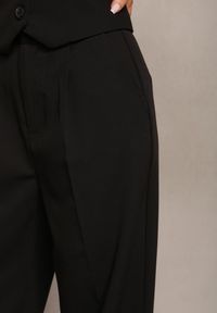 Renee - Czarne Szerokie Spodnie High Waist Seraphella. Stan: podwyższony. Kolor: czarny #3
